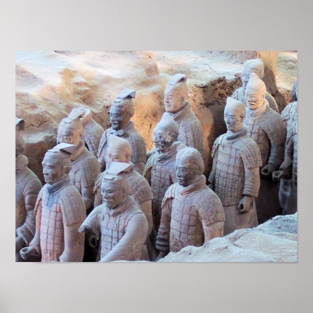 PRINT - Terracotta Warriors Xián China Poster (Framsidan)