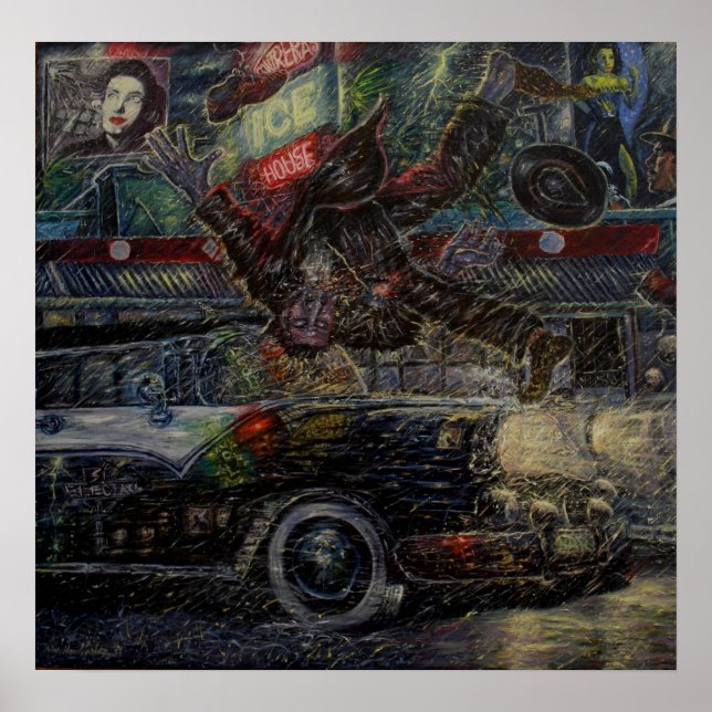 print-Vato - Slå med bil c'07 Adan Hernandez Poster (Framsidan)