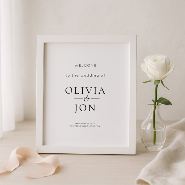 Printable Black and White Wedding Welcome Sign Poster (Skapare uppladdad)