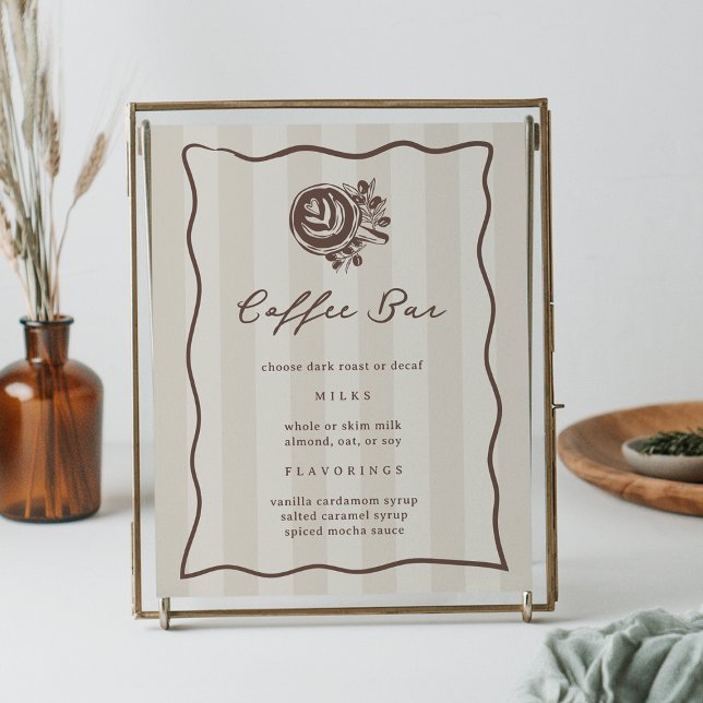 Printable Coffee Bar Menu Sign Poster (Skapare uppladdad)