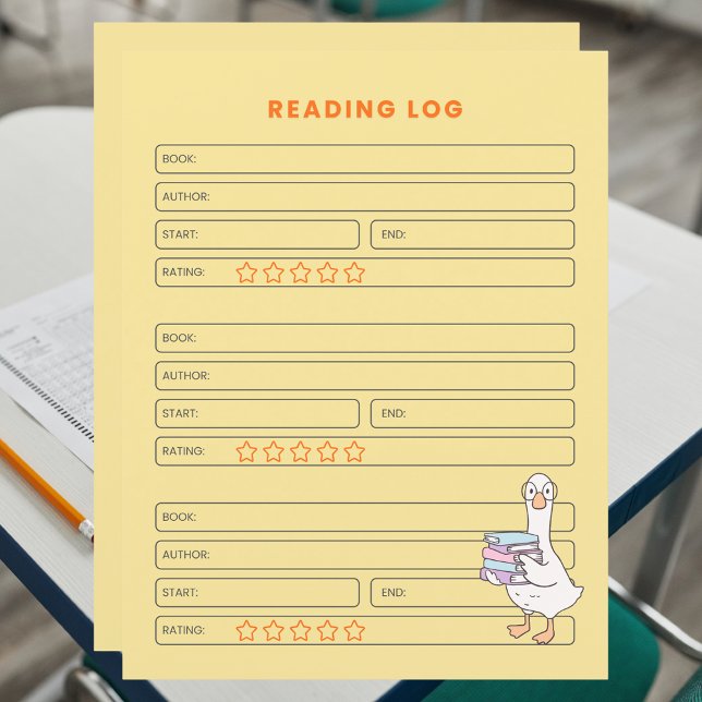 Printable Homeschool Activity Learning Reading Log (Skapare uppladdad)