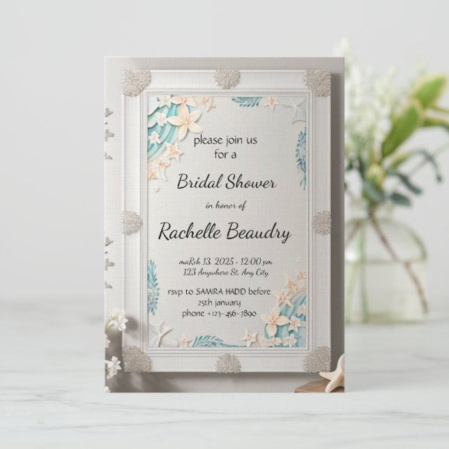 Printable Invitation Template for Bridal shower Inbjudningar (Stående Fram)