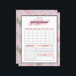Printable Monthly Planner Template<br><div class="desc">Clean and easy-to-use printable monthly planner template for organizing schedules,  goals,  and tasks. Perfect for home,  school,  and office planning.</div>