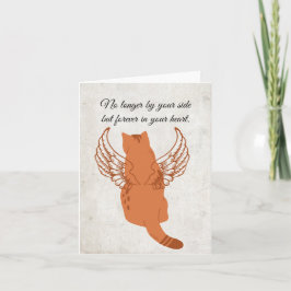 Printable Pet CondolCard with Cat with Vingar Inbjudan