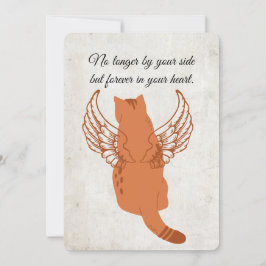 Printable Pet CondolCard with Cat with Vingar Inbjudningar