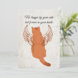 Printable Pet CondolCard with Cat with Vingar Inbjudningar