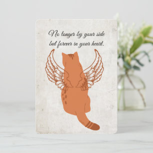 Printable Pet CondolCard with Cat with Vingar Inbjudningar