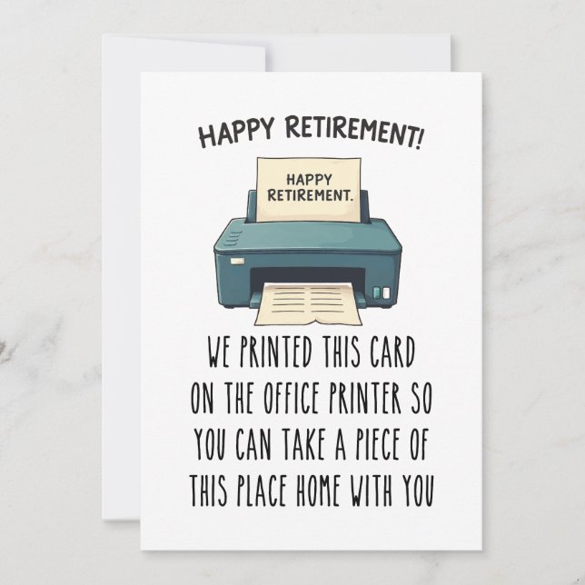 Printable Retirement Card, Funny Retirement Gift Julkort (Framsida)