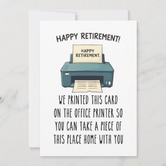 Printable Retirement Card, Funny Retirement Gift Julkort