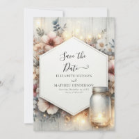 Printable Rustic Mason Burk Bröllop