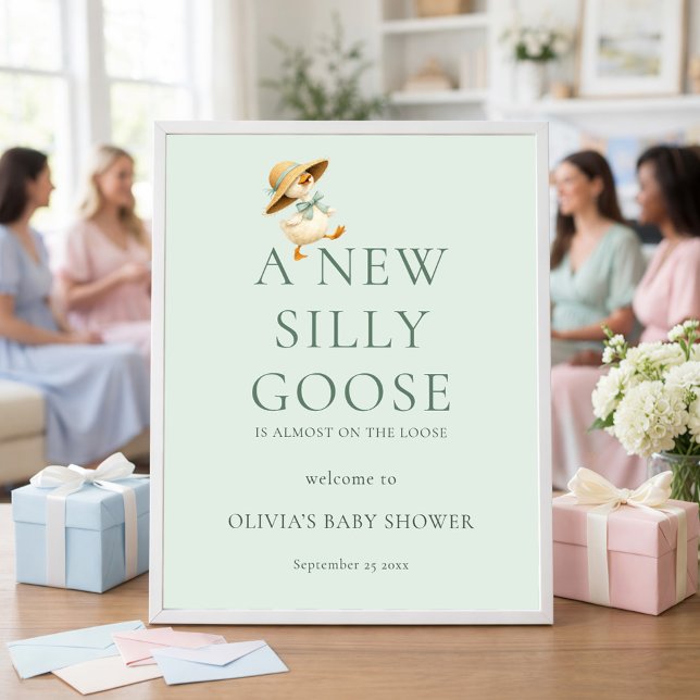 Printable Silly Goose Welcome to Baby Shower Poster (Skapare uppladdad)