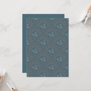 Printable Tapestry Rococo Mandala Art Deco Scallop Inbjudningar