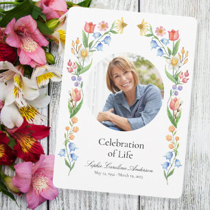 Printable Vår Flora Firande of Life Programme Inbjudningar