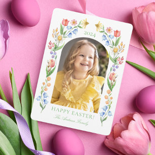 Printable Vår Flora Påsk Hälsning Inbjudningar