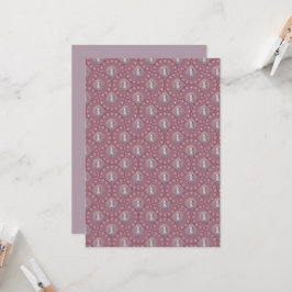 Printable Whimsical Rosa Snögubbe Mandala Ogee Flä Inbjudningar