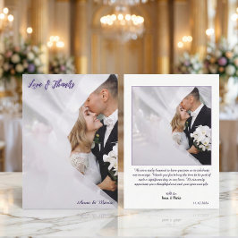 Printed 3D Effect Lavender Calligraphy Tack Kort