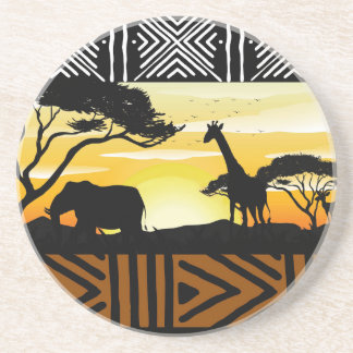 Printed African Safari Scene Coaster Underlägg