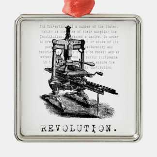 Printingpress = REVOLUTION! Julgransprydnad Metall