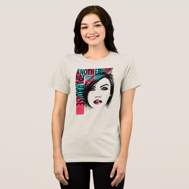 prints phrase another day in paradise t shirt (Framsida Full)