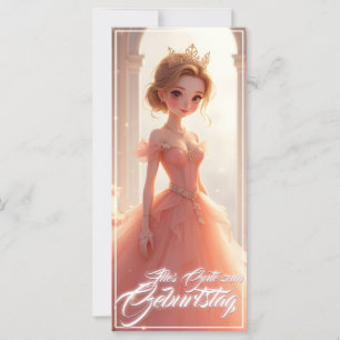 Prinzessin zum Geburtstag im rosa Traumkleid