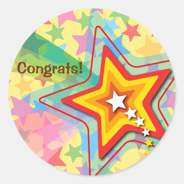 Prioriterad etikett för Superstar Rainbow Roligt P (Framsida)