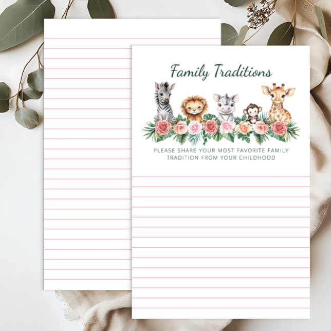 Prioriterat traditionellt babyvykort för familjen (Family Traditions Card)