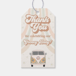 Prioritet för Groovy-babydusch på 70-talet Presentetikett