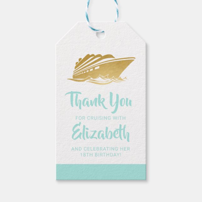 Prioritet för Personlig av kryssningsdag Presentetikett (Framsidan)