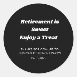 Prioritet för personlig med minimal svart Pension Runt Klistermärke