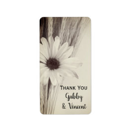 Prioritetstagg för torkat vete i Bröllop Tack Adressetikett