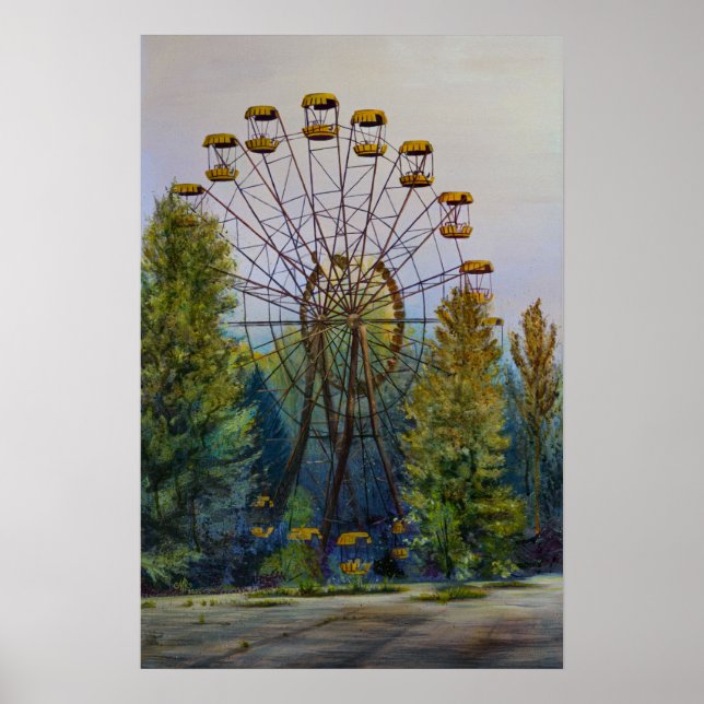 Pripyat Ferris-hjulmålning poster (Framsidan)
