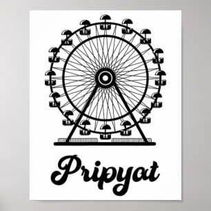 Pripyat Ukraina Med Karusell Poster