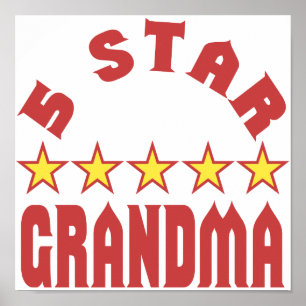 Pris 5 Stjärnor Mormor Poster