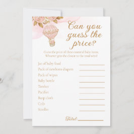 Pris aktivitet för luftballongens babyvisningsprog inbjudningar