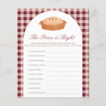 Pris är Höger Cutie Paj Baby Shower Game