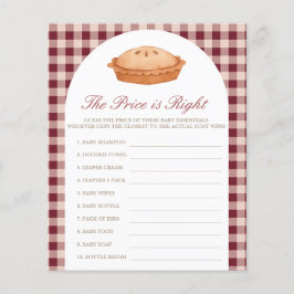 Pris är Höger Cutie Paj Baby Shower Game