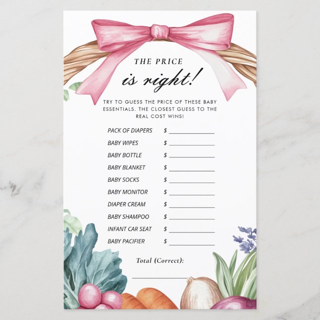 Pris är Höger som är lokalt växande, babyvisningss (Framsida)