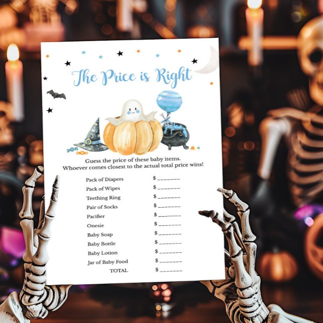 Pris är Högernas spel (Pumpkin Halloween Baby Shower The Price is Right Game)