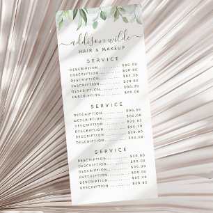 Pris av tjänsten Rustic Watercolor Greenery Blommi Reklamkort