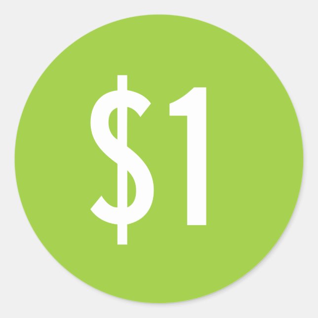 Pris etikett för Grönt av anpassningsbar (Framsida)