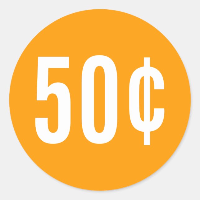 Pris etikett för Orange av anpassningsbar (Framsida)