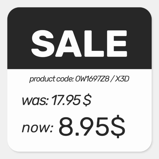 Pris etikett för rabattmärke (Framsida)