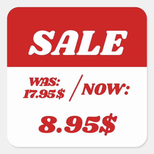 Pris etikett för rabattmärke (Framsida)