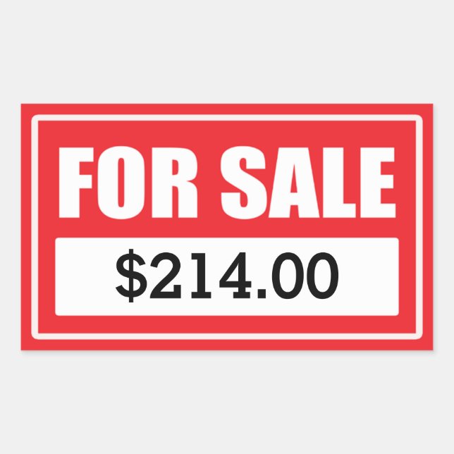 Pris etikett för säljbar Anpassningsbar (Framsida)