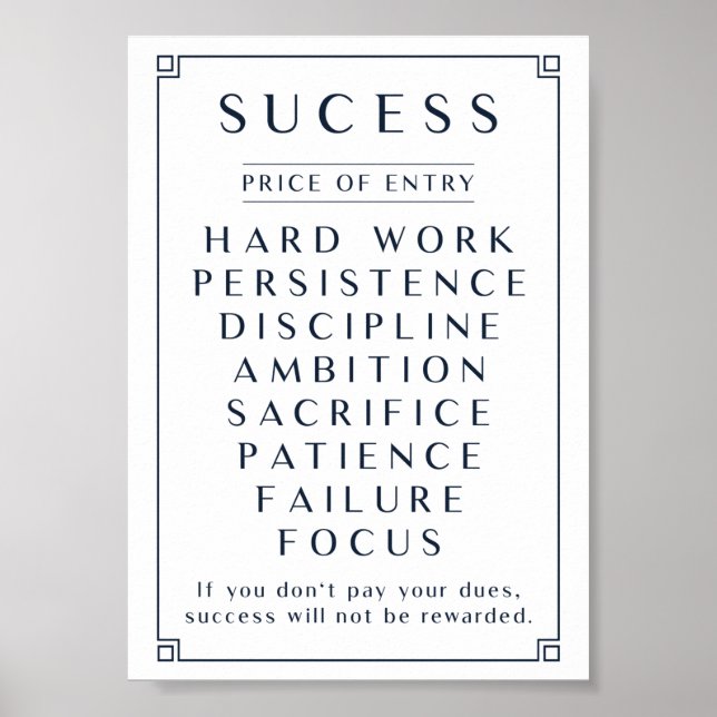 Pris för framgång poster (Framsidan)