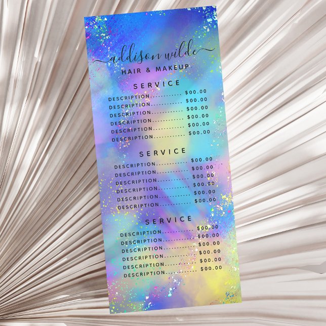 Pris  för Opal Iridescent Gnistra Reklamkort (Skapare uppladdad)