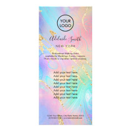 pris förteckning över faux iridescent fluid marble reklamkort