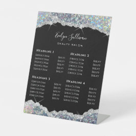 Pris förteckning över säten i Silver Glitter