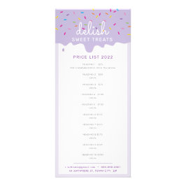 PRIS LIST-bakerikaka som frodas under dropparnas l Reklamkort