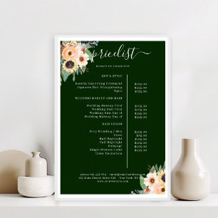 Pris lista för Grey Blommigt Salon Poster
